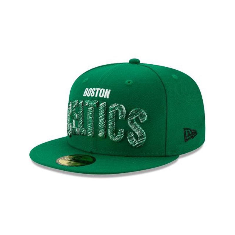 NBA Boston Celtics Raised Threads 59Fifty Fitted (VRF1580) - Green New Era Caps